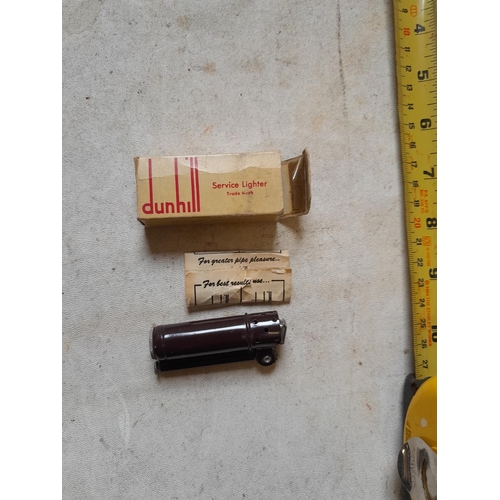 871 - Vintage Boxed Dunhill US Service brown lighter with instructions (as issued to US Services, military... 