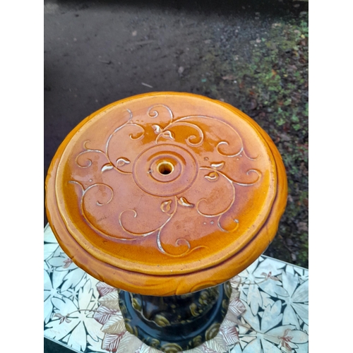 10 - Early 20th century majolica pedestal (Ault interest)