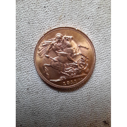 40 - 22 ct gold Full Sovereign 1911