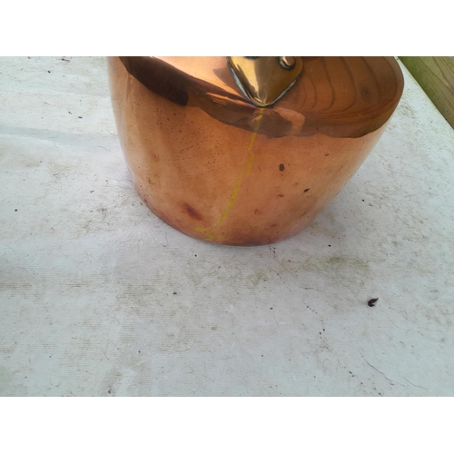 60 - 19th century copper kettle with brass seam by Webber