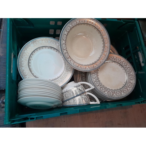 100 - Assorted decorative china : dinner service, tea ware, glassware , barometer etc.