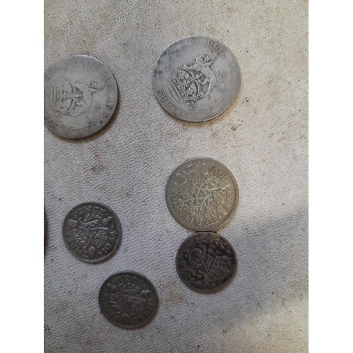 125 - Coins : USA silver Dollar 1880 NF & 7 x further silver coins