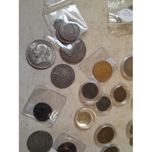 159 - Coins : fantasy coins included among GB base metal and other coins