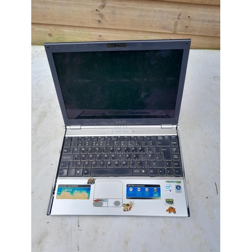 254 - VAIO lap top computer with lead,  turns on , operating system not found, therefore spares repair