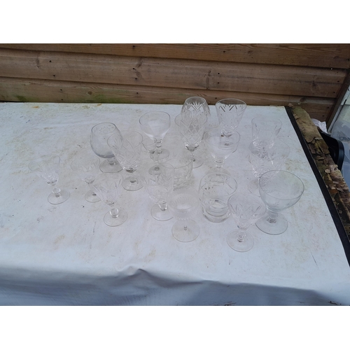 295 - Box of cut drinking glasses