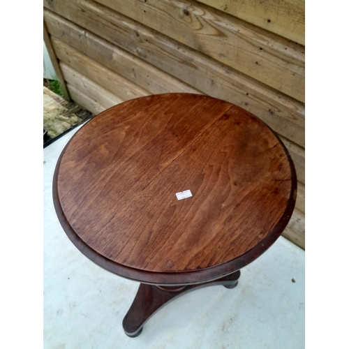 307 - Small furniture : retro coffee table,  baize top card table, folding tray top table & mahogany wine ... 