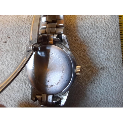 357 - Ladies Tissot PR 50 wristwatch watch with stainless steel articulated strap, not running probably ne... 