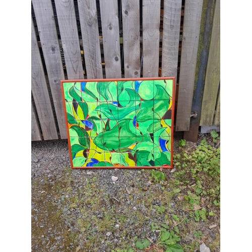 612 - Acrylic on board By T M Mitchell, De Profundis 85 cms x 95 cms