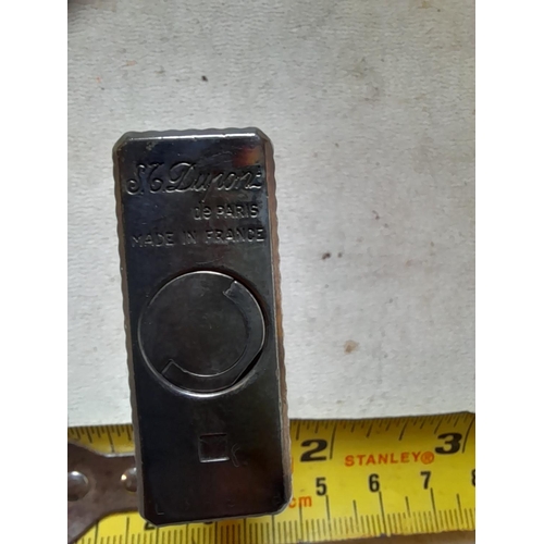 659 - Dupont  silver plated  gas lighter with diamond cut decoration Serial No L3HS1