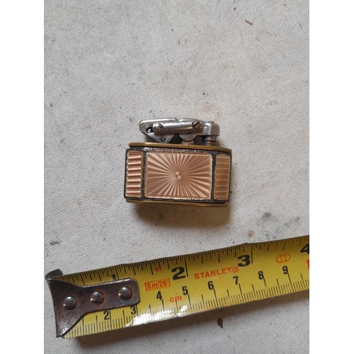 668 - KW Wieden  guilloche enamel with silver inset border, ladies handbag / pocket lighter KW on base fro... 