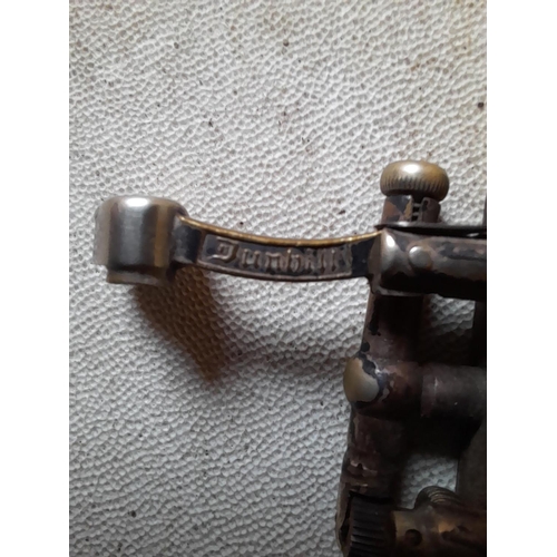 671 - Dunhill Unique silver plated lighter with lift arm action pat 143752 from the late 1920s with double... 
