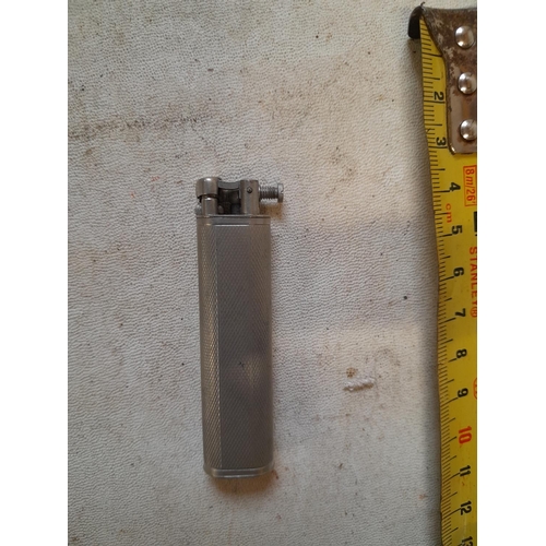 672 - Dunhill silver plated Sylph lighter with lift arm action