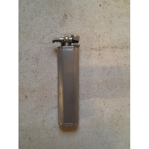 672 - Dunhill silver plated Sylph lighter with lift arm action