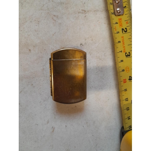 681 - Very early brass lighter from early 1900s, mercury fulminate system patent 13863 Made in Germany
