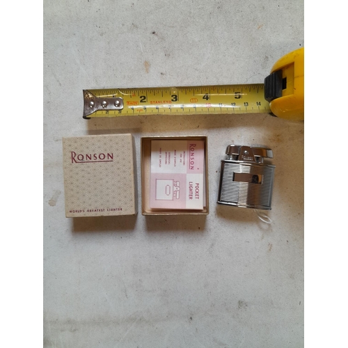 684 - Ronson Cadet pocket lighter in original box with instruction in very good condition