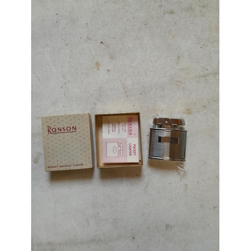 684 - Ronson Cadet pocket lighter in original box with instruction in very good condition