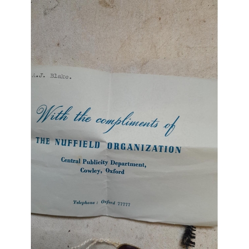 685 - Rare Ronson Senator lighter presented to an employee of the Nuffield Organization  prior to acquisit... 