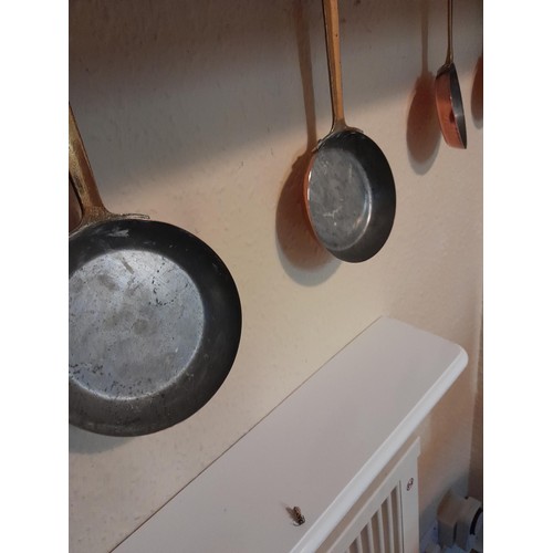 101 - Vintage copper frying pans