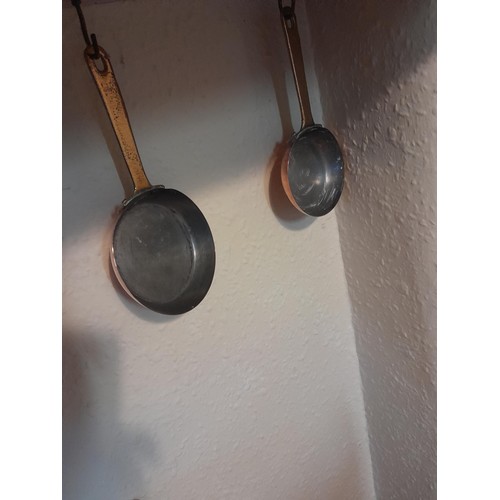 101 - Vintage copper frying pans