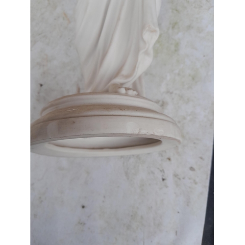 14 - Resin Neo Classical figure and damaged Parian ware figure of water carrier