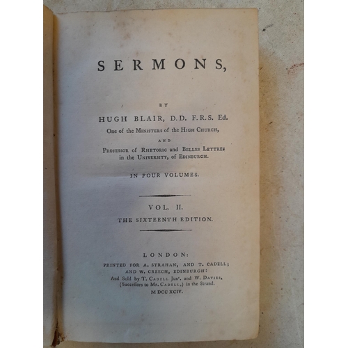 36 - Single volume : 1794 edition Book of Sermons, cover off but present