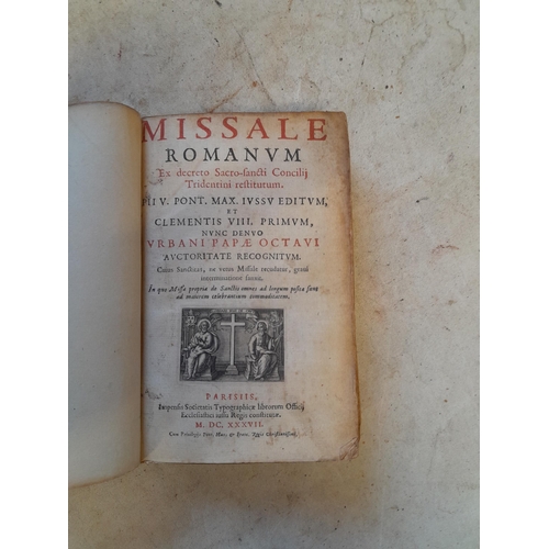 37 - Single volume : 1637 Edition of Missale Romanum, in fairly good order given age