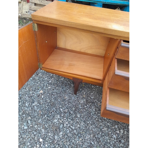 51 - Mid 20th century designer G Plan teak sideboard (Ernest Gomme interest) 80 cms x 46 x 220 cms, light... 