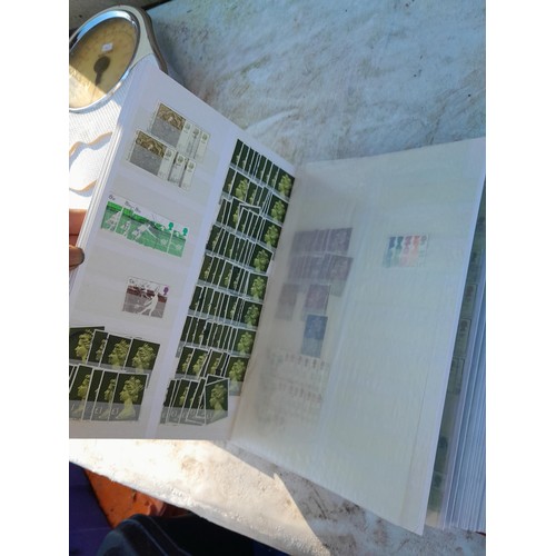 59 - Stamps  : 2 x stock books of GB stamps mounted nit and used from QEII early to late reign