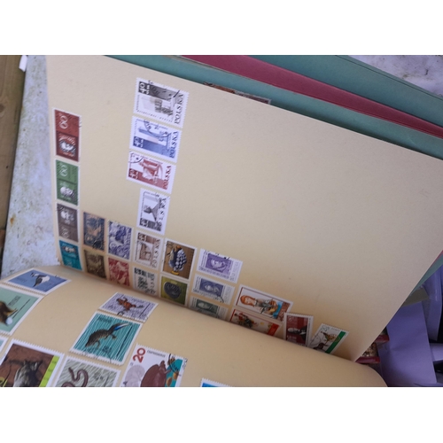 76 - Stamps : Approx 8 kg of loose and other stamps, some in tins, sheets, album pages and related materi... 