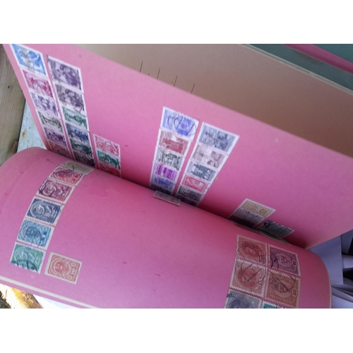 76 - Stamps : Approx 8 kg of loose and other stamps, some in tins, sheets, album pages and related materi... 