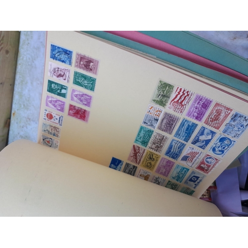 76 - Stamps : Approx 8 kg of loose and other stamps, some in tins, sheets, album pages and related materi... 