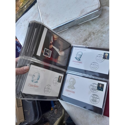 78 - Large array of German First Day Stamp Covers in 12 binders