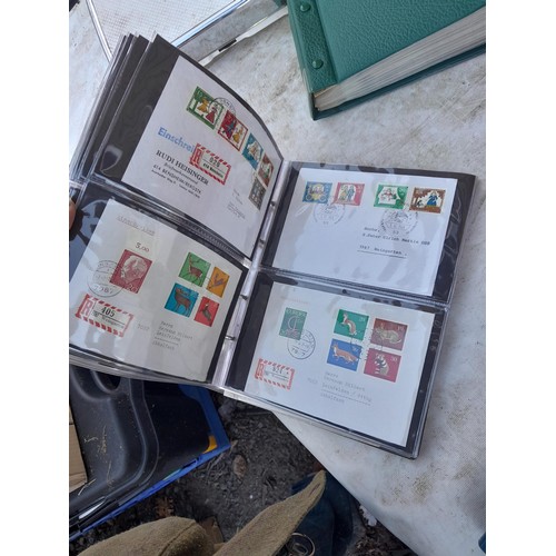 78 - Large array of German First Day Stamp Covers in 12 binders