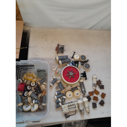 3 - Box of assorted ceramic and other transmission parts for electronic devices