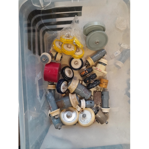 3 - Box of assorted ceramic and other transmission parts for electronic devices