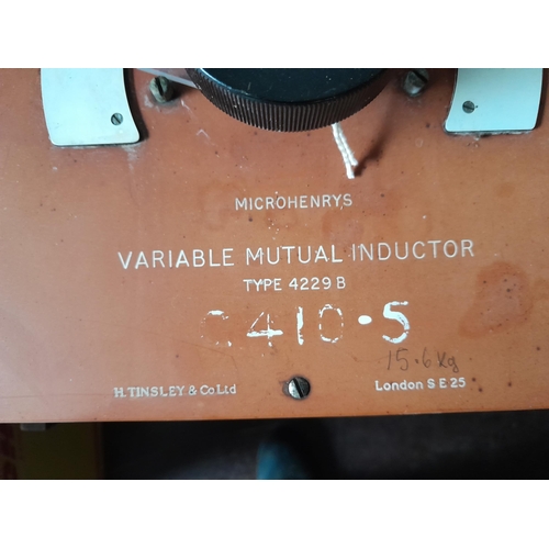 74 - Variable Mutual Inductor by H Tinsley Type 4229 B