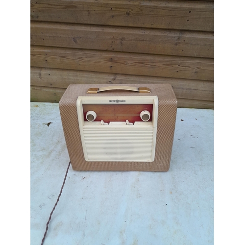 172 - Vintage EKCO radio and composite doll