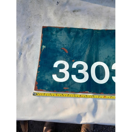 255 - Vintage railway flame cut diesel locomotive number plate with related ephemera