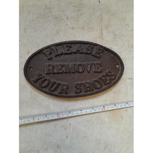 392 - Cast iron sign