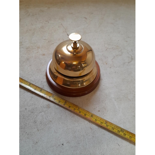 413 - Vintage style brass desk bell