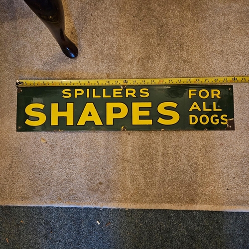 551 - Vintage enamel sign : Spillers Shapes