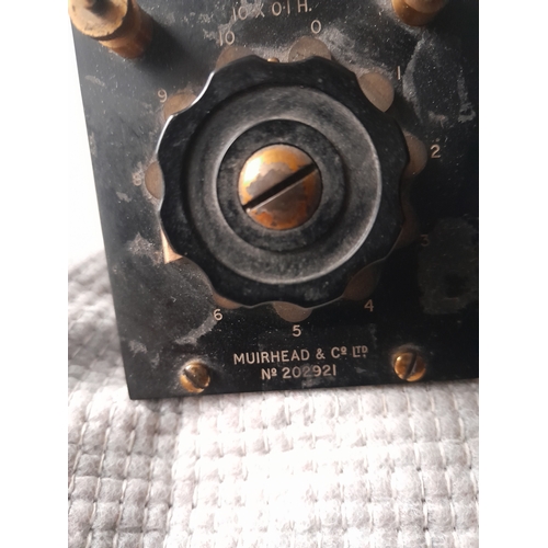 184 - Vintage Muirhead & Co Inductance box Type A 517 D