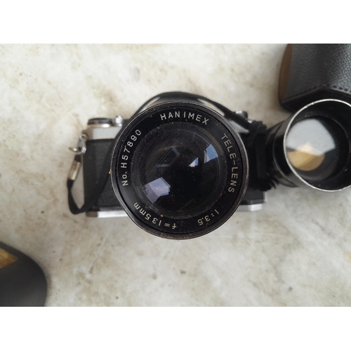 9 - Vintage camera : Pentax Ashai S1A camera body , Hanimex lens, Takuma lens and teleconverter etc. in ... 