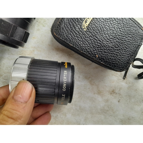 9 - Vintage camera : Pentax Ashai S1A camera body , Hanimex lens, Takuma lens and teleconverter etc. in ... 