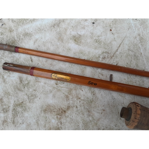 10 - Vintage split cane fishing rod