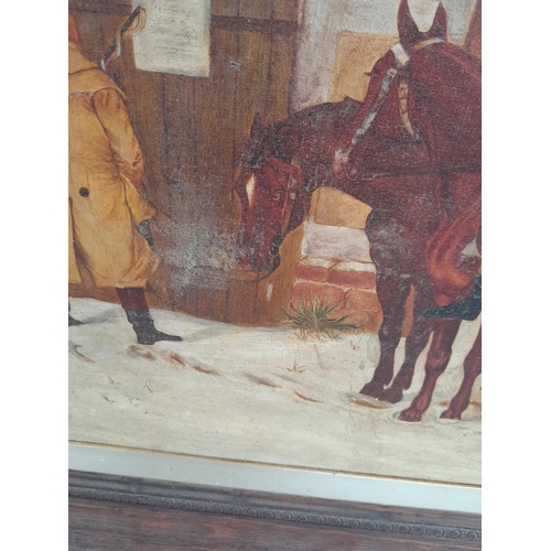 11 - Early 20th century oil on canvas by G Jefferson with Rowney backstamp on reverse in oak frame