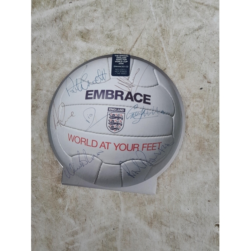 19 - 2006 Official England Football  World Cup Song  CD, Embrace World at Your Feet, signed by various fo... 