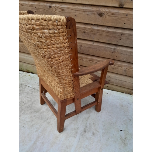 56 - Vintage smaller size Orkney chair with drop in seat (Arts and Crafts and Scottish vernacular furnitu... 