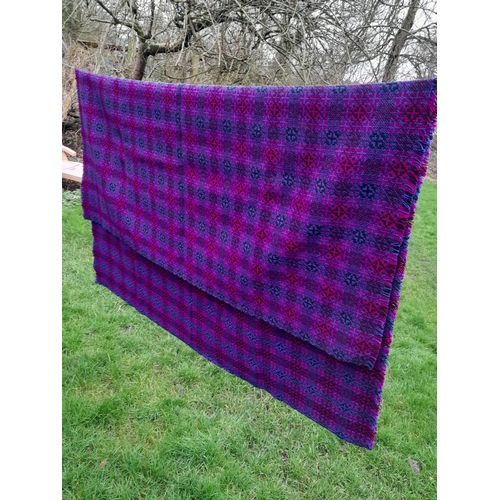 63 - Vintage Welsh blanket, no makers mark in good order