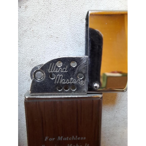 96 - Rare advertising Windmaster petrol lighter from the 1930s Brown & Bigelow Incorporating a retractabl... 